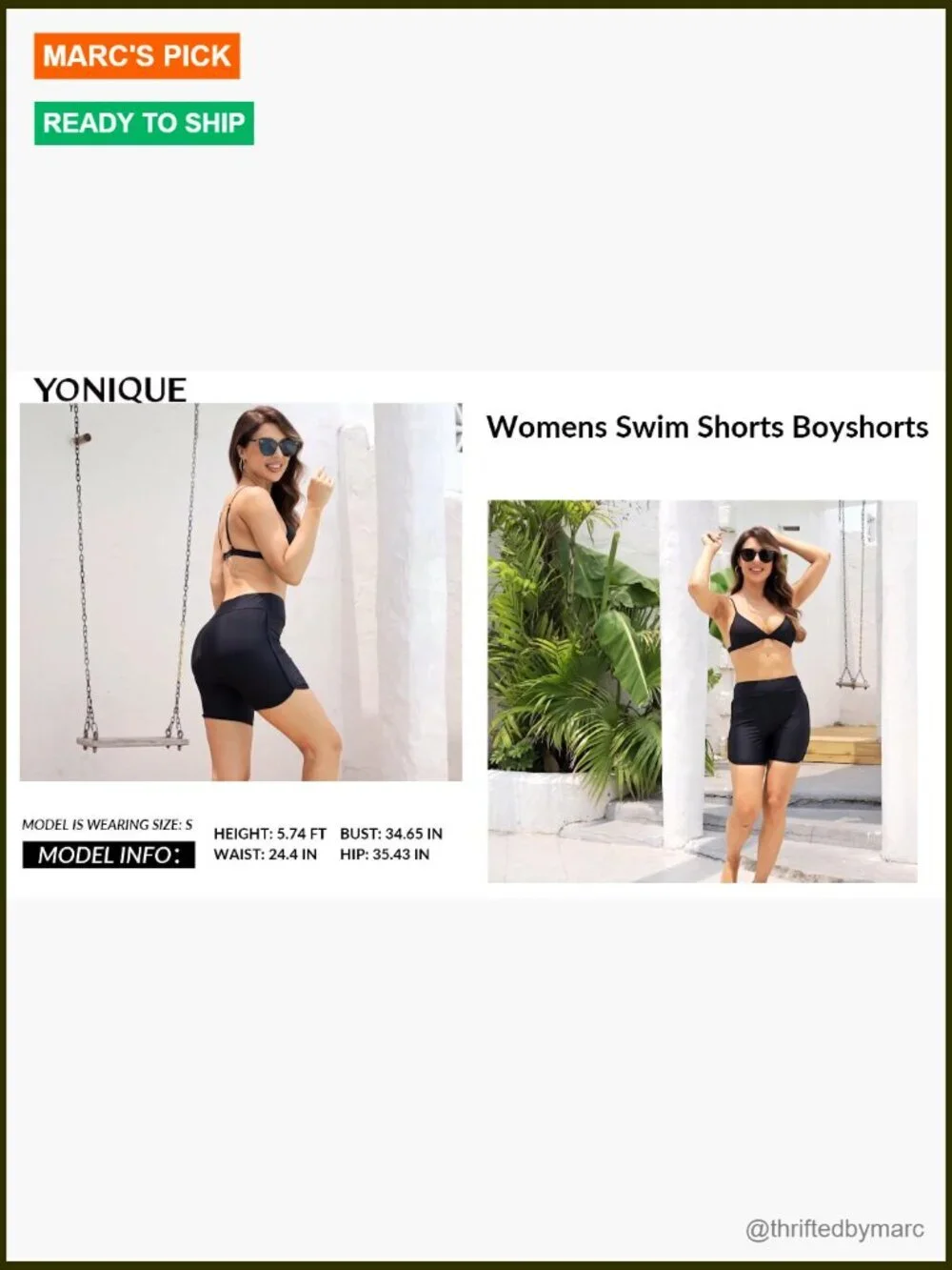 High Waisted Swim Shorts Tummy Control Bathing Suit Bottom Boy Shorts Plus Size